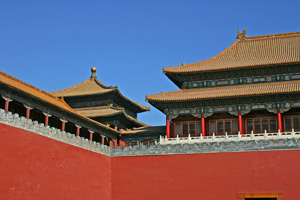 gate at entrance to the forbidden city - tiananmen square, beijing, china